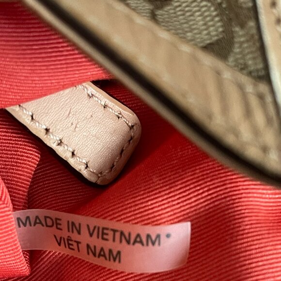 Coach Signature Orange Stripe Devin Shoulder Bag F26131 - Picture 9 of 11